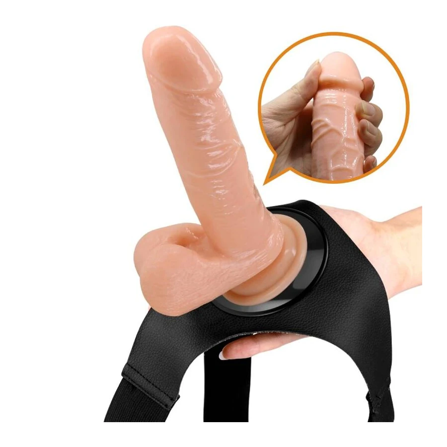 PRETTY LOVE - IMBRAGATURA SLIP UNIVERSALE CON DILDO TOM 20 CM NATURALE